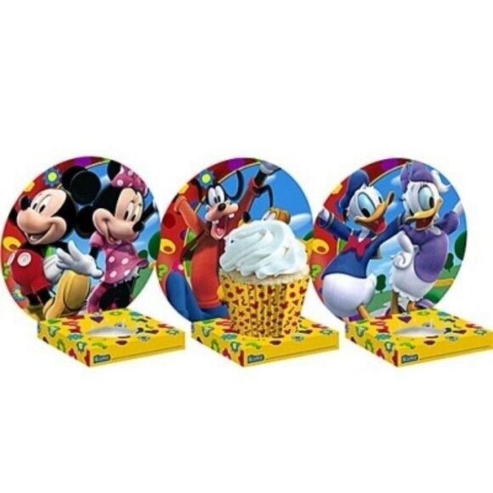 Disney Mickey Mouse Clubhouse Easy Assembly Package of 6 Cupcake Holders NEW